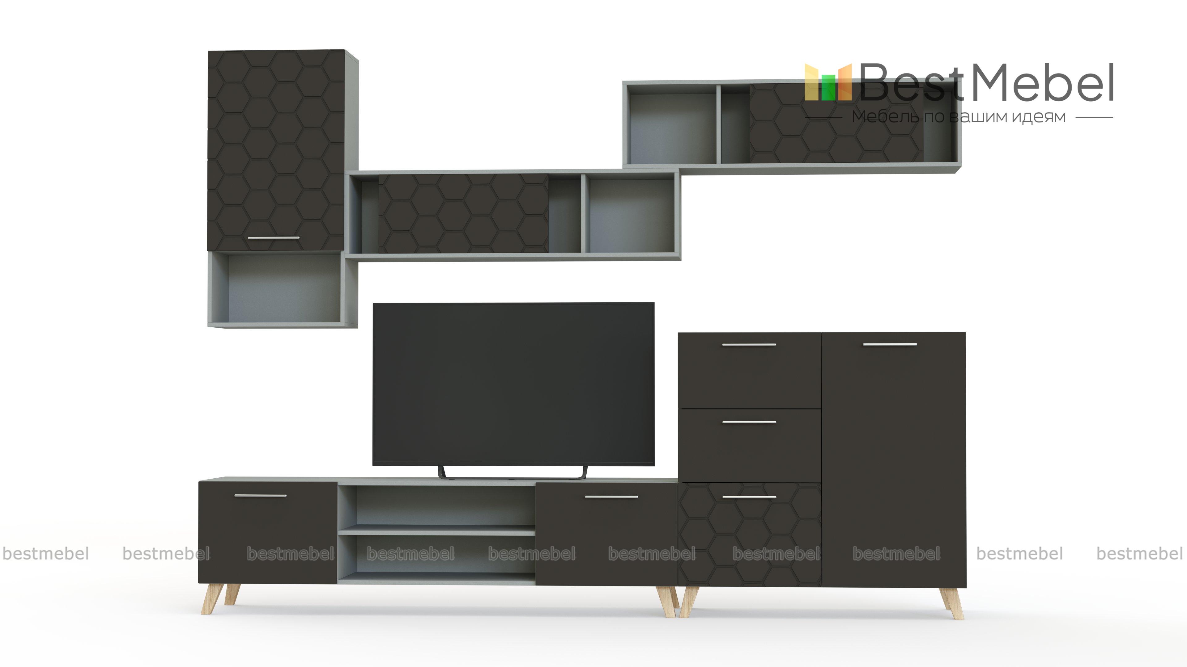 Стенка для гостиной Ромира 11 BMS - Фото