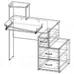 Схема сборки Стол компьютерный КСК-1 BMS