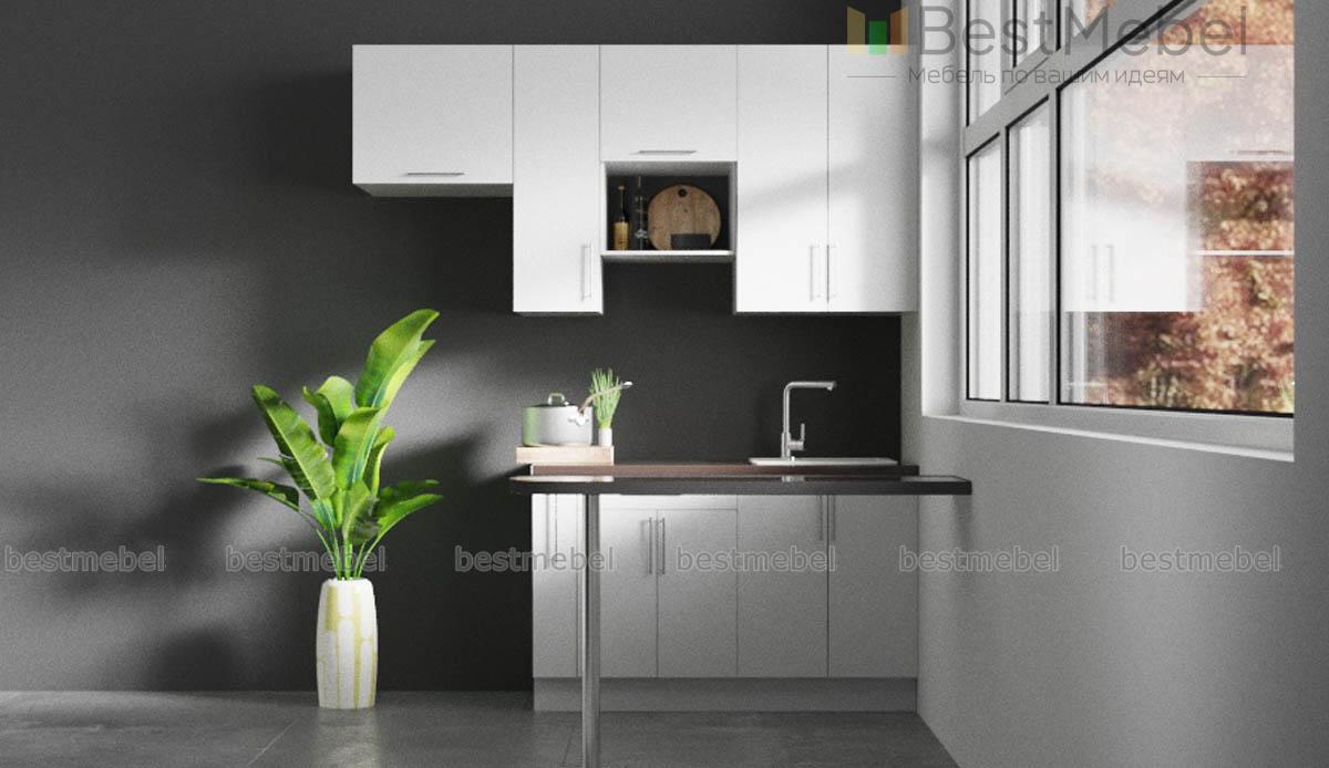 Кухня Мини-21 с барной стойкой BMS - Фото