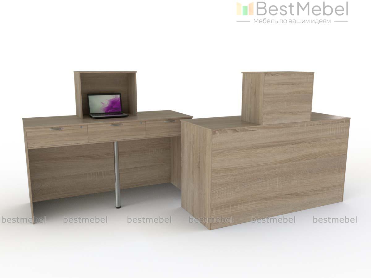 Ресепшен с тремя ящиками Марта BMS - Фото