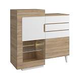 Комод высокий Лайн 2-дверный 3 ящика BMS - Фото 2