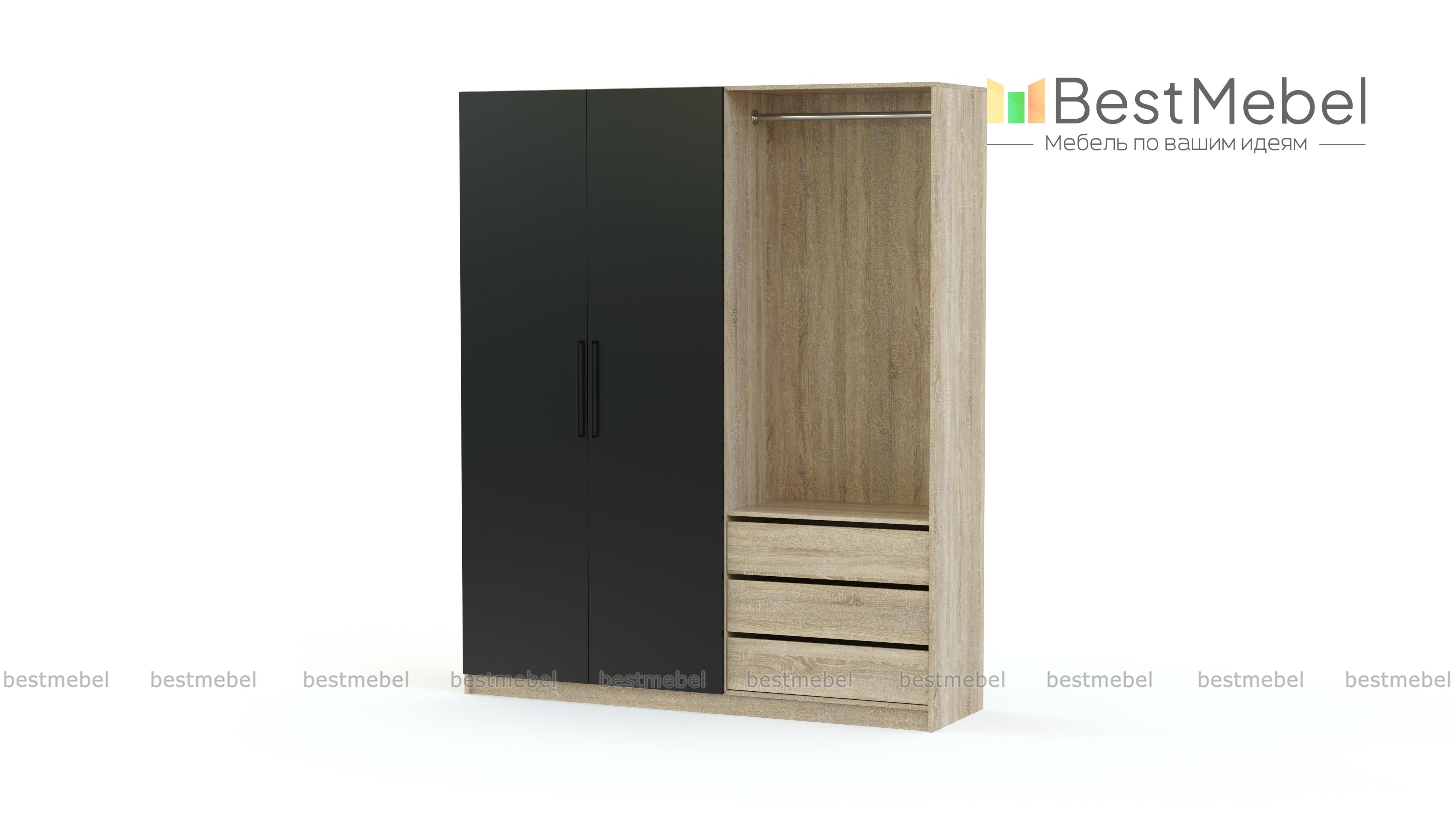 Шкаф распашной Остин Лайт 36 BMS - Фото