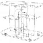 Схема сборки Стол журнальный №5 на колесиках BMS