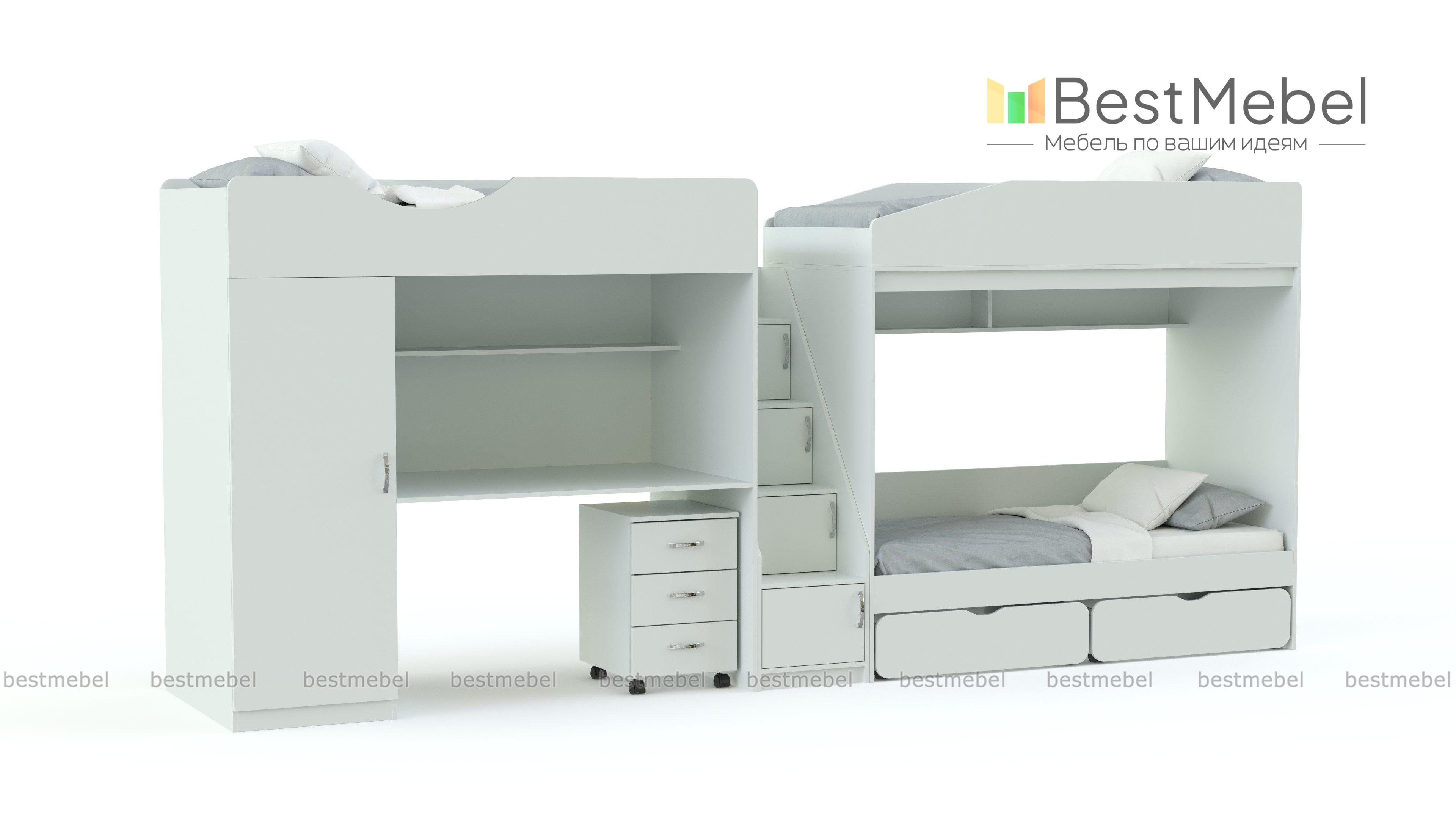 Трехъярусная кровать Миф 10.6 BMS - Фото