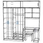 Схема сборки Шкаф со столом Марта 5 BMS