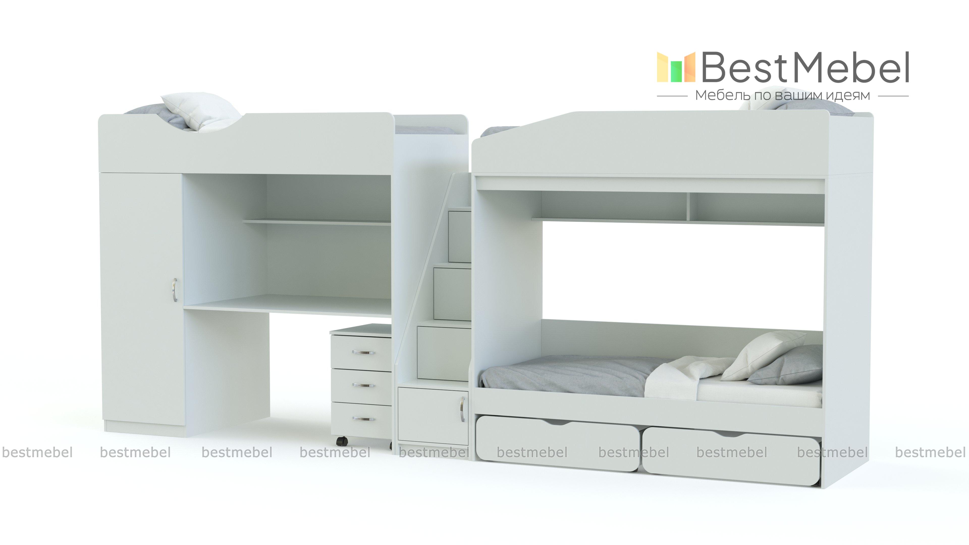 Трехъярусная кровать Миф 10.6 BMS - Фото