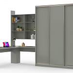 Угловой шкаф купе со столом Лайм-15 BMS - Фото 6