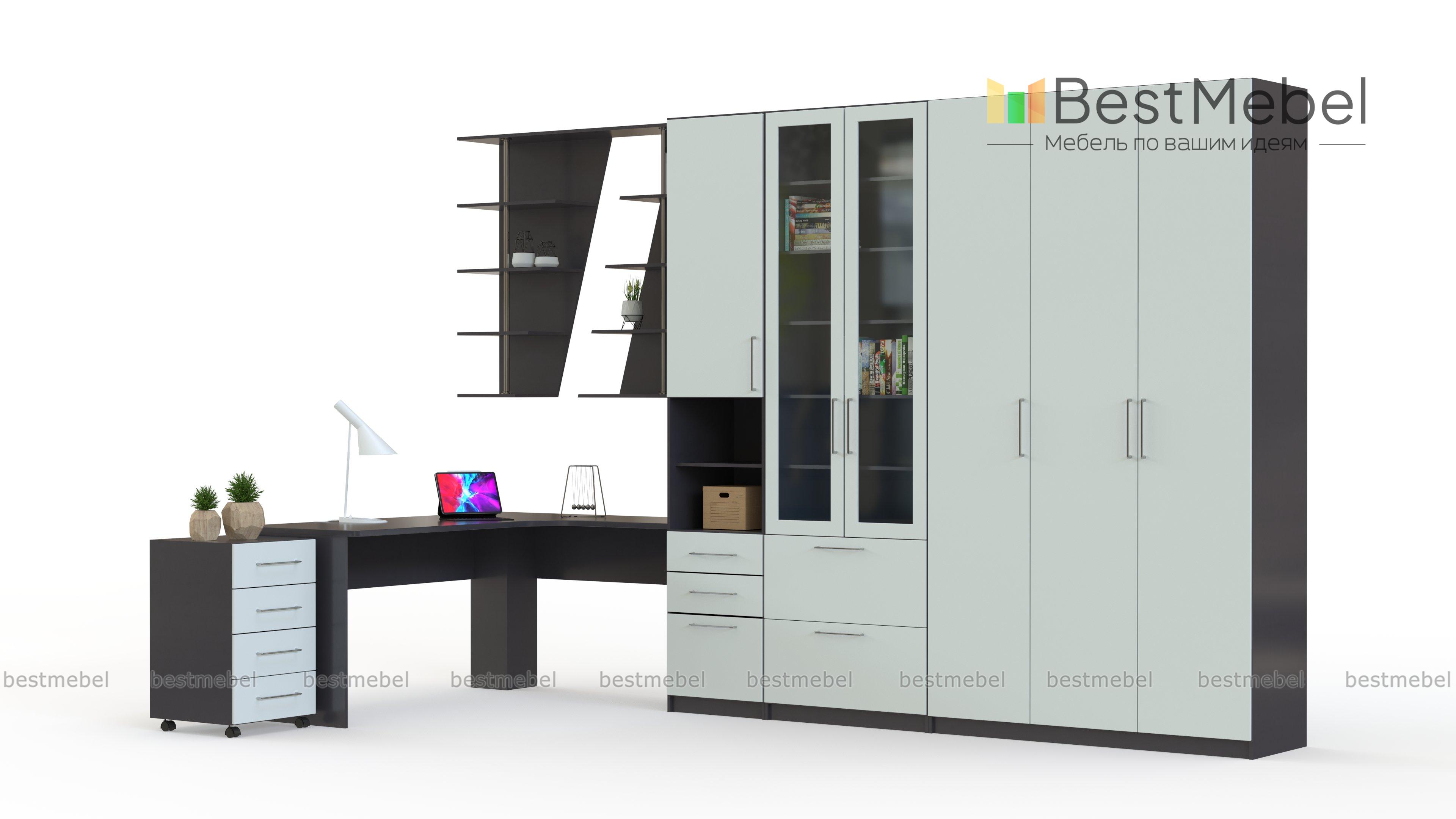 Шкаф с угловым столом Школьник BMS - Фото