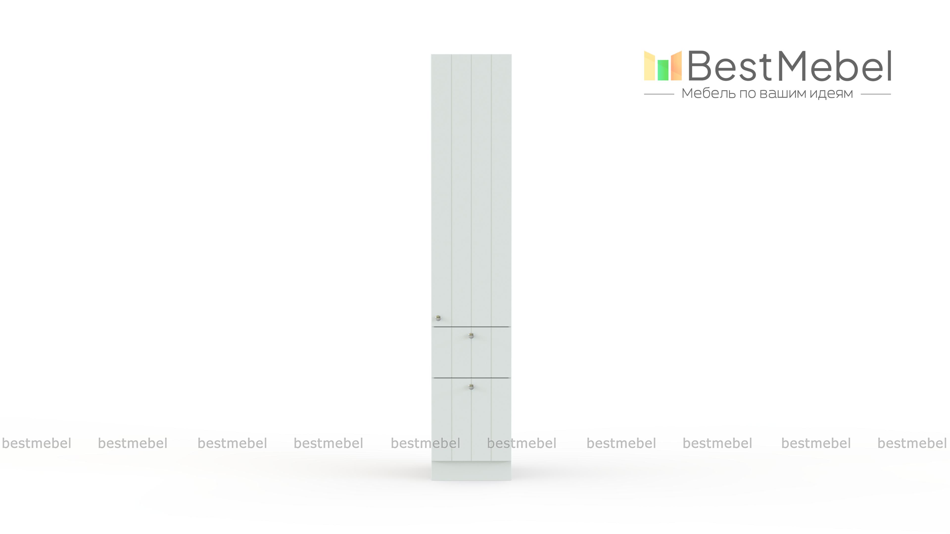 Шкаф пенал с 1-ой дверцей и 2-мя ящиками Прованс BMS - Фото
