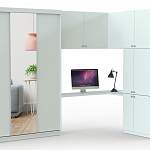 Шкаф-купе с зеркалом и столом Моника BMS - Фото 1