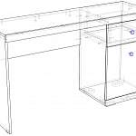 Схема сборки Письменный стол Meris BMS