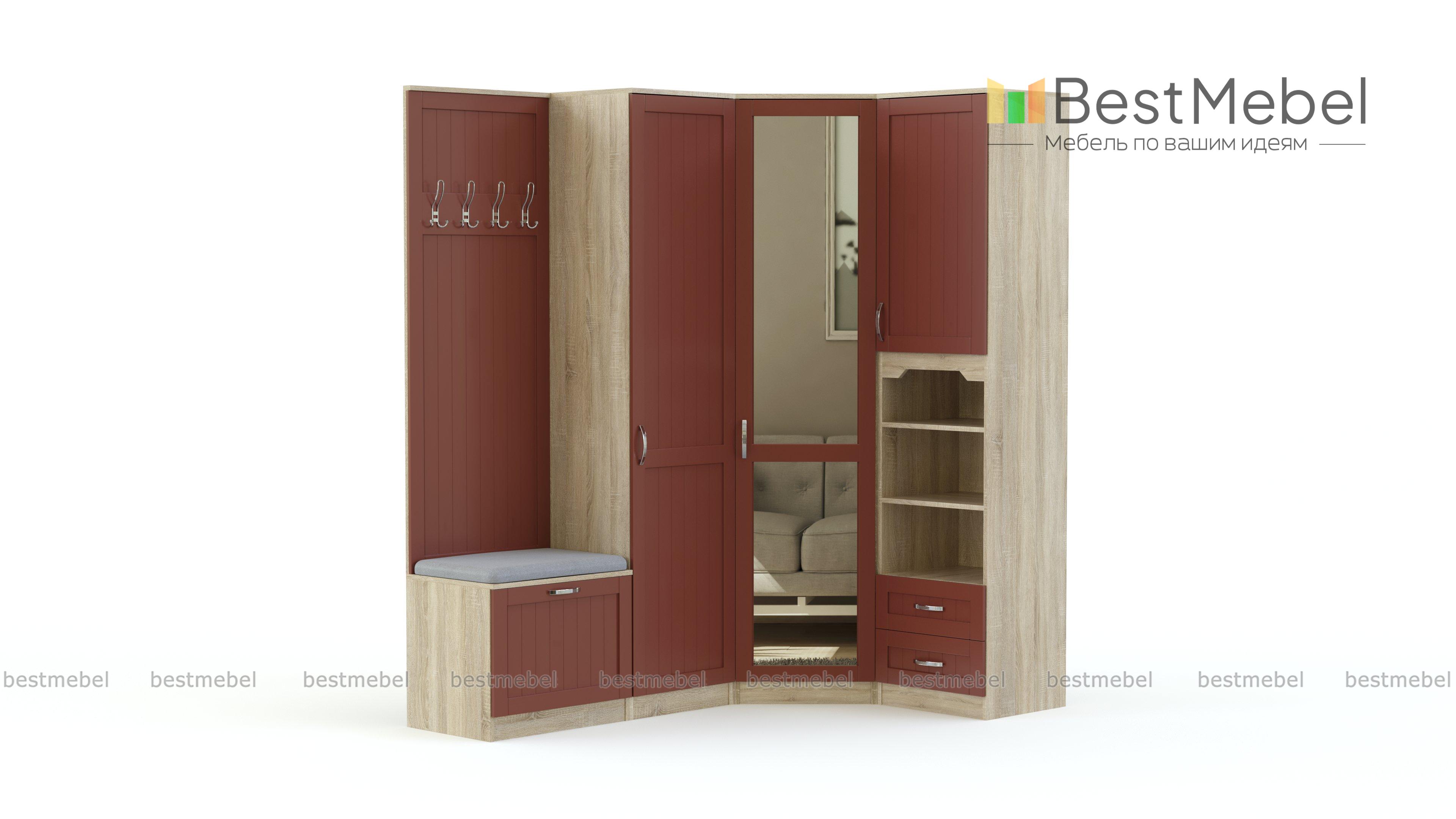 Угловая прихожая Прованс №5 BMS - Фото