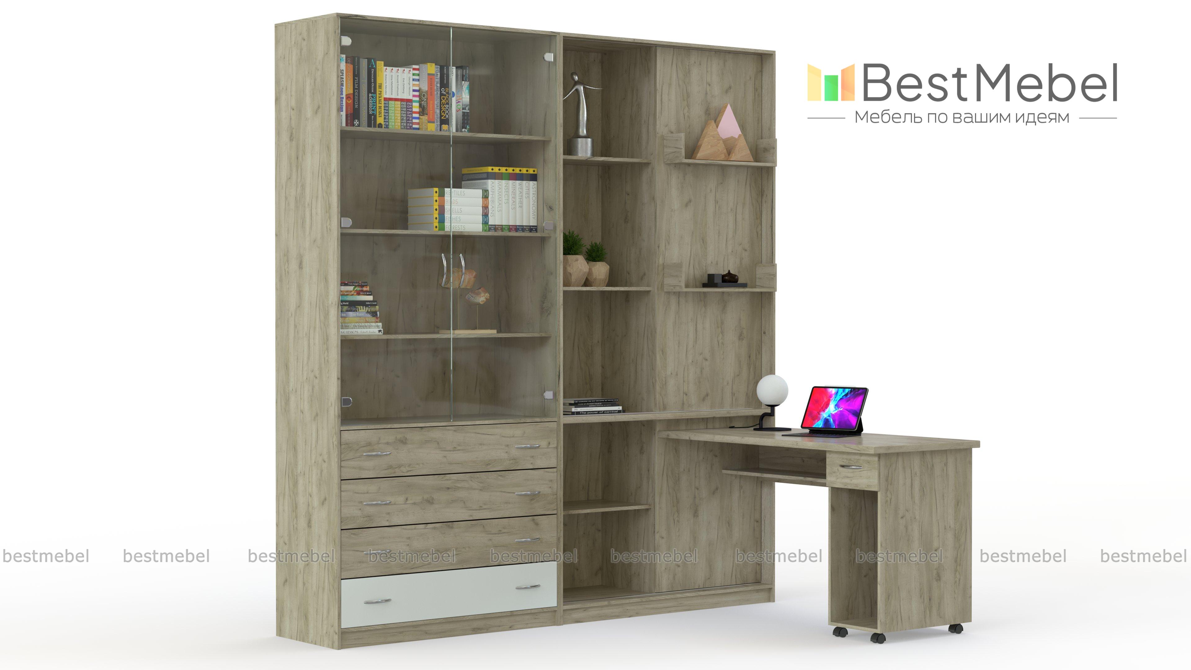 Компьютерный стол со шкафом Браво 1 BMS - Фото