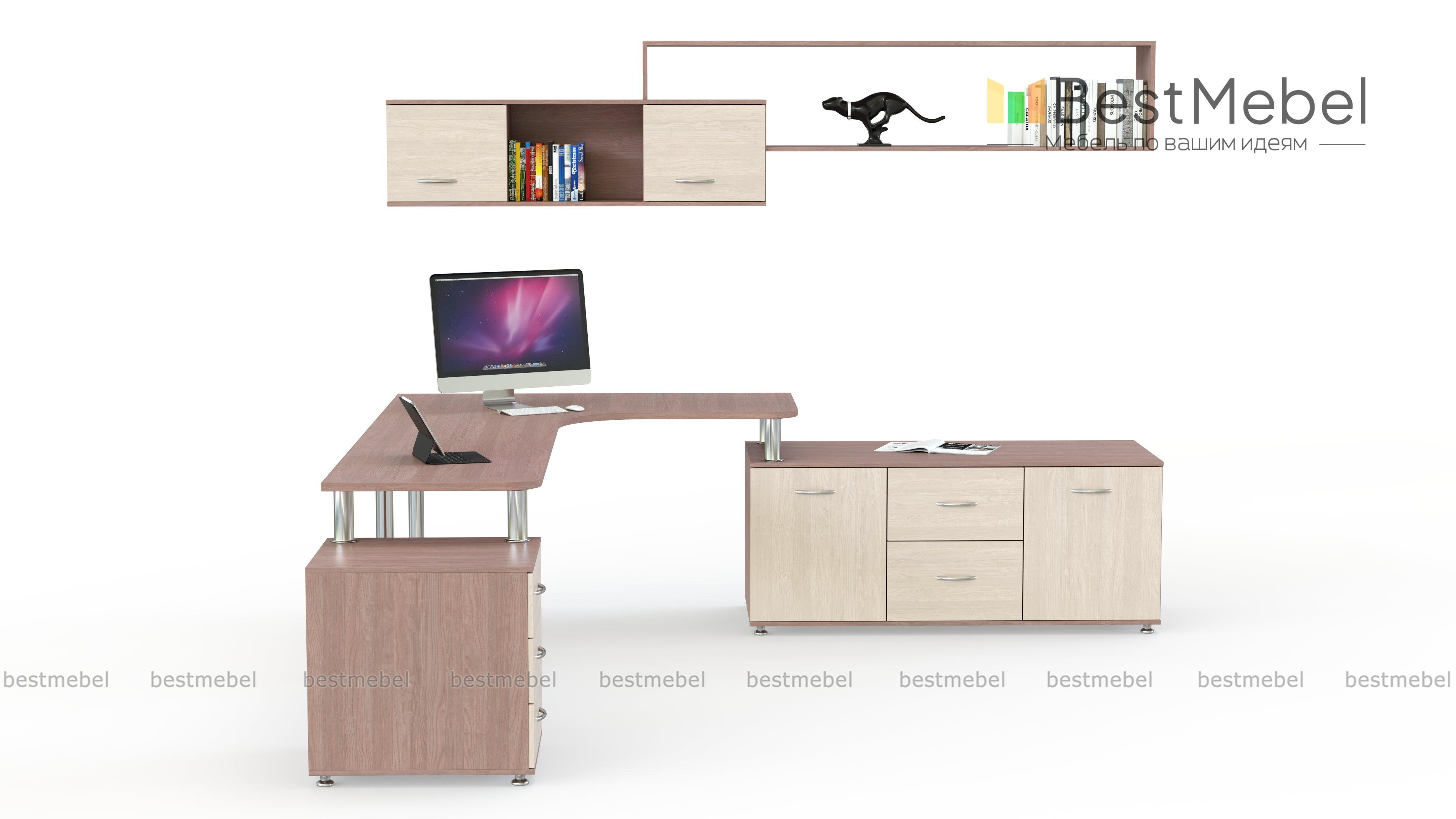 Письменный стол для двоих Колор 57 BMS - Фото