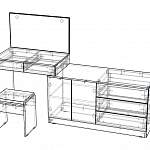 Схема сборки Стол туалетный Марса 4 BMS