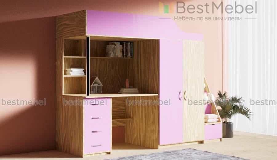 Кровать-чердак с рабочей зоной Мираж К7-4 BMS - Фото