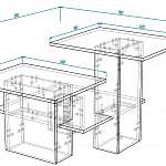 Схема сборки Журнальный стол Trio BMS