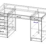 Письменный стол ВЛСП04.1 BMS