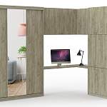 Шкаф-купе с зеркалом и столом Моника BMS - Фото 4