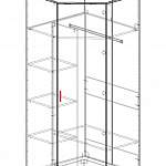 Схема сборки Шкаф угловой Бук тёмный BMS