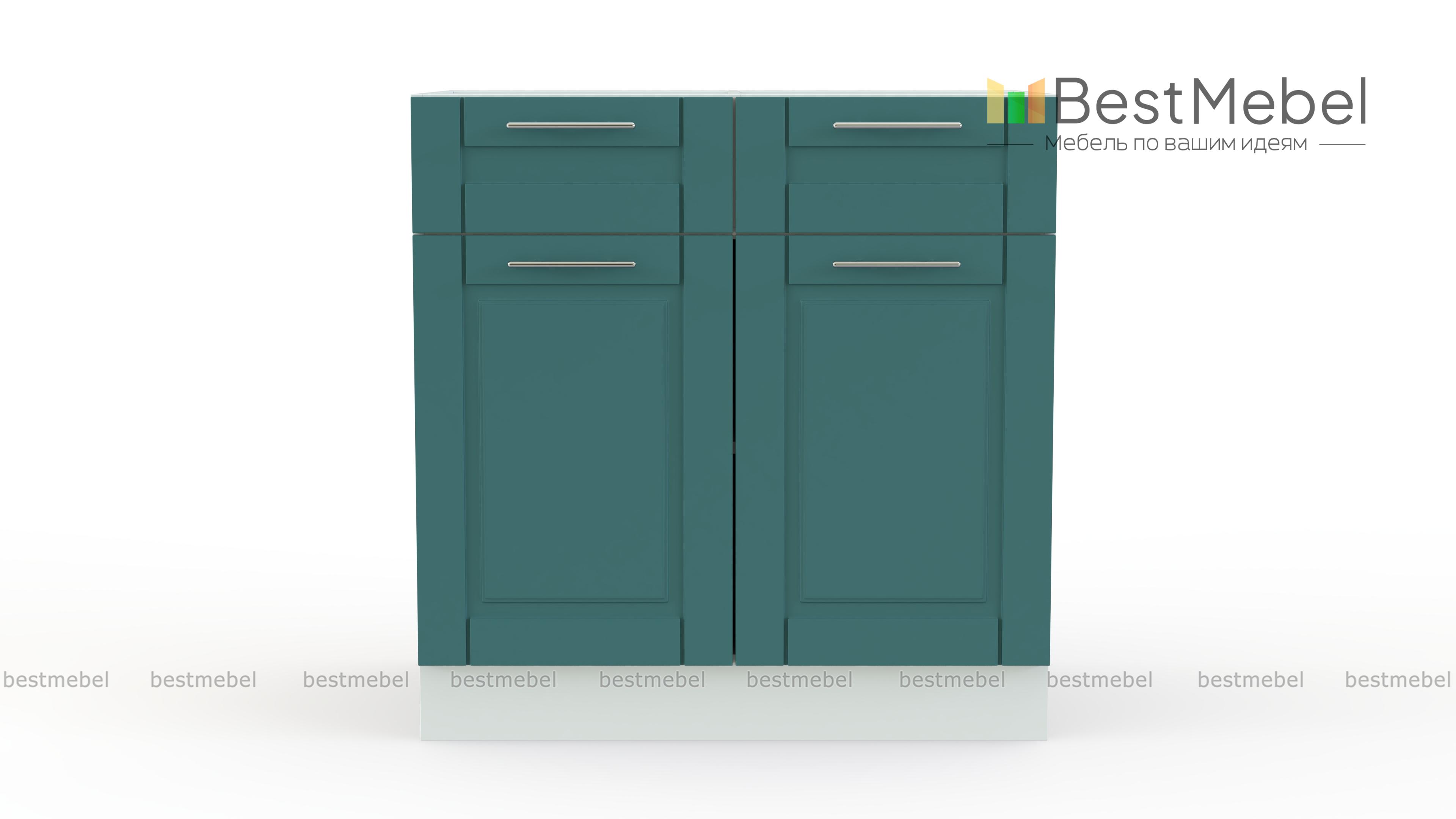 Шкаф нижний 2 двери 2 ящика Палермо BMS - Фото