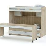 Двухъярусная кровать со столом Фанни 9 BMS - Фото 3
