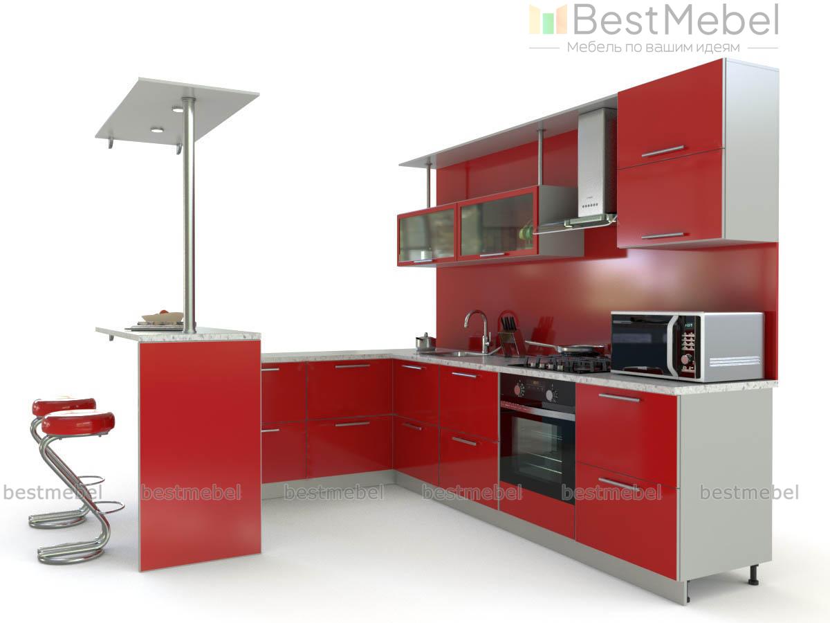 Кухня с барной стойкой Адель 2 BMS - Фото