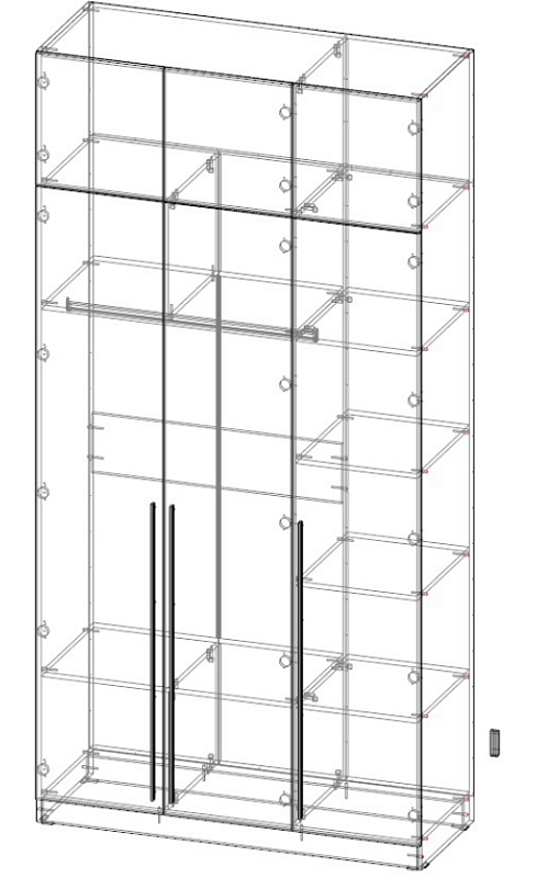 Шкаф распашной Депорте Люкс 30 (1300х2600х500)