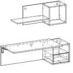 Схема сборки Навесной компьютерный стол Neon BMS