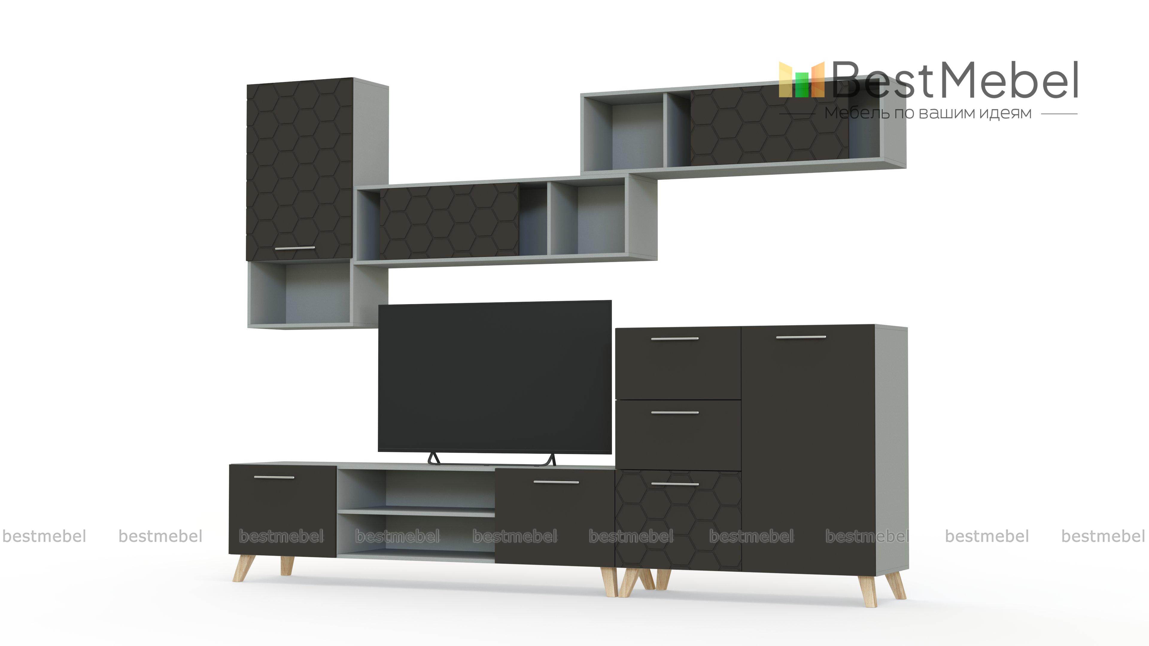 Стенка для гостиной Ромира 11 BMS - Фото