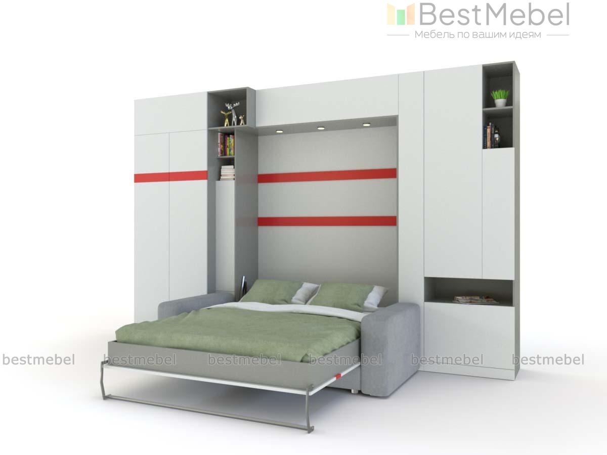 Шкаф-кровать с диваном Тида 02 BMS - Фото