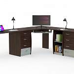 Угловой письменный стол для двоих Нико 88 BMS - Фото 5