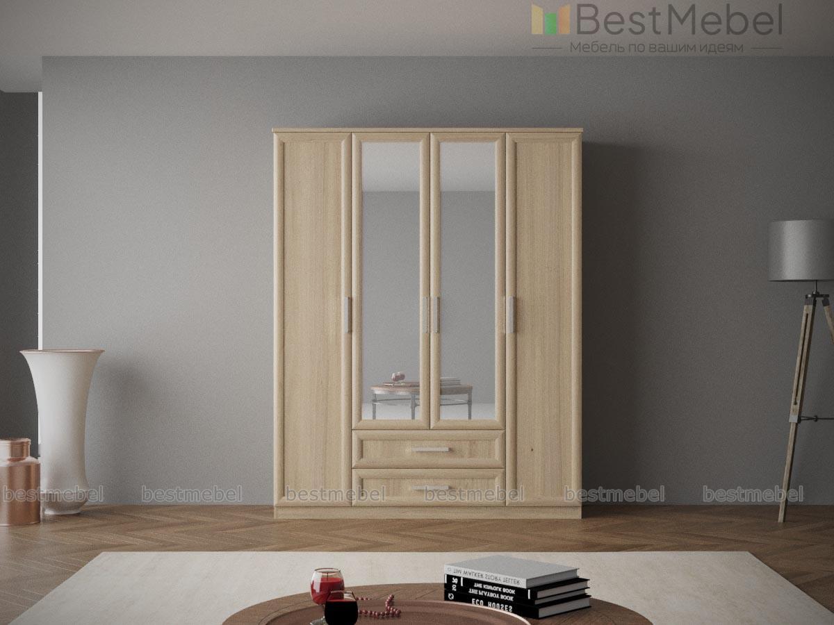 Шкаф 4-х дверный с зеркалами Юлианна BMS - Фото