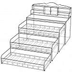 Схема сборки Кровать трехъярусная Дора 18 BMS