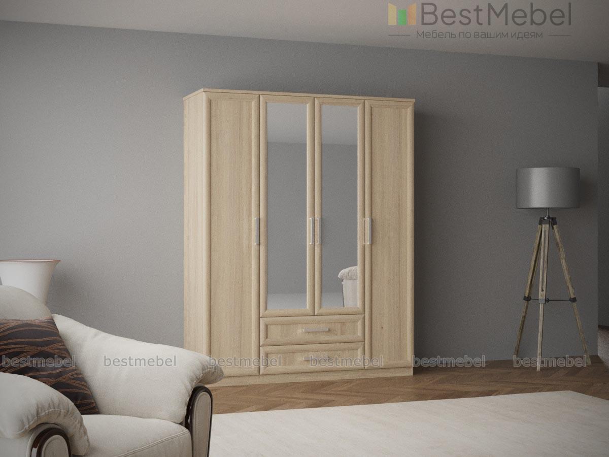 Шкаф 4-х дверный с зеркалами Юлианна BMS - Фото