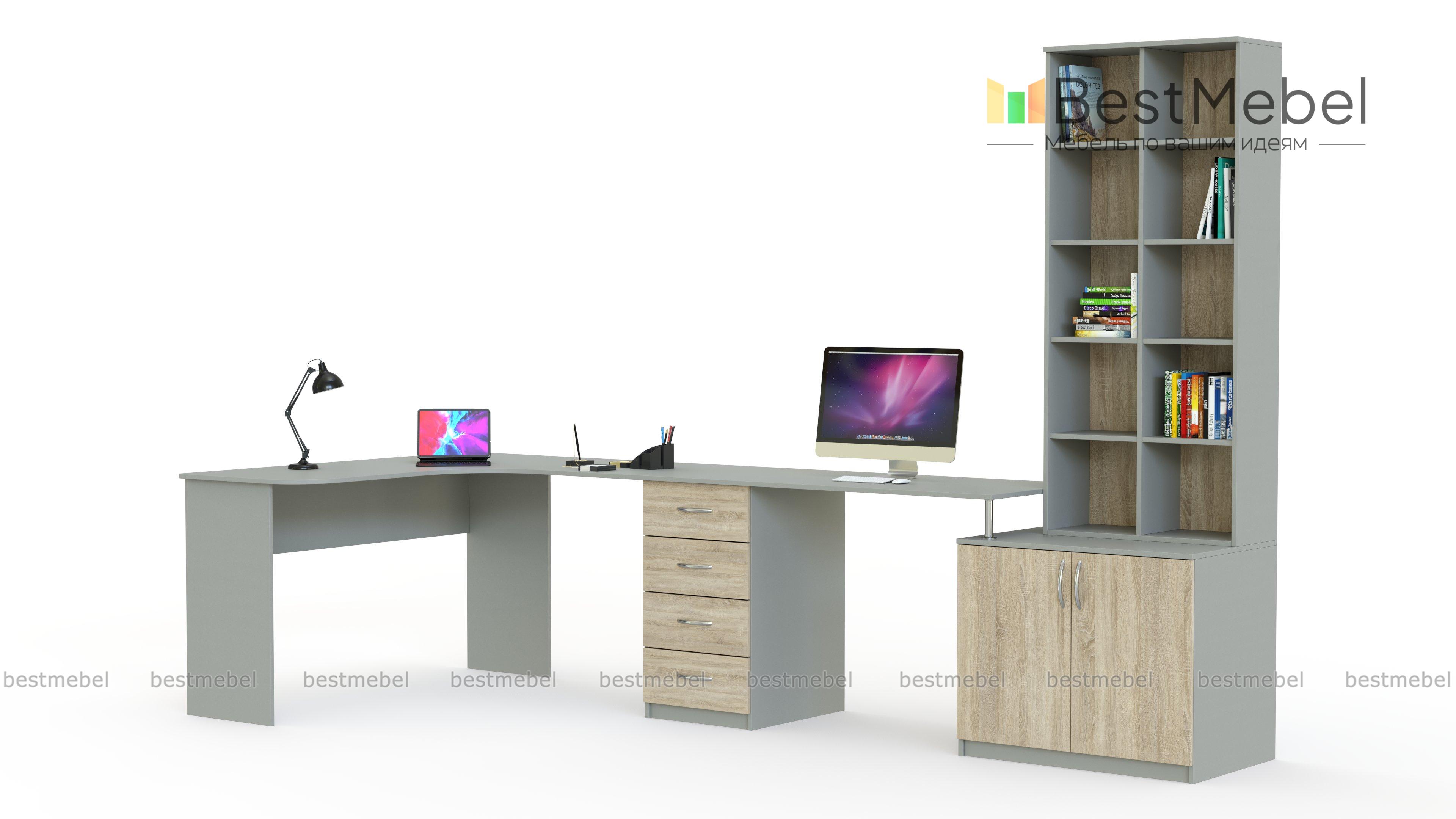 Письменный стол для двоих Канзас 36 BMS - Фото