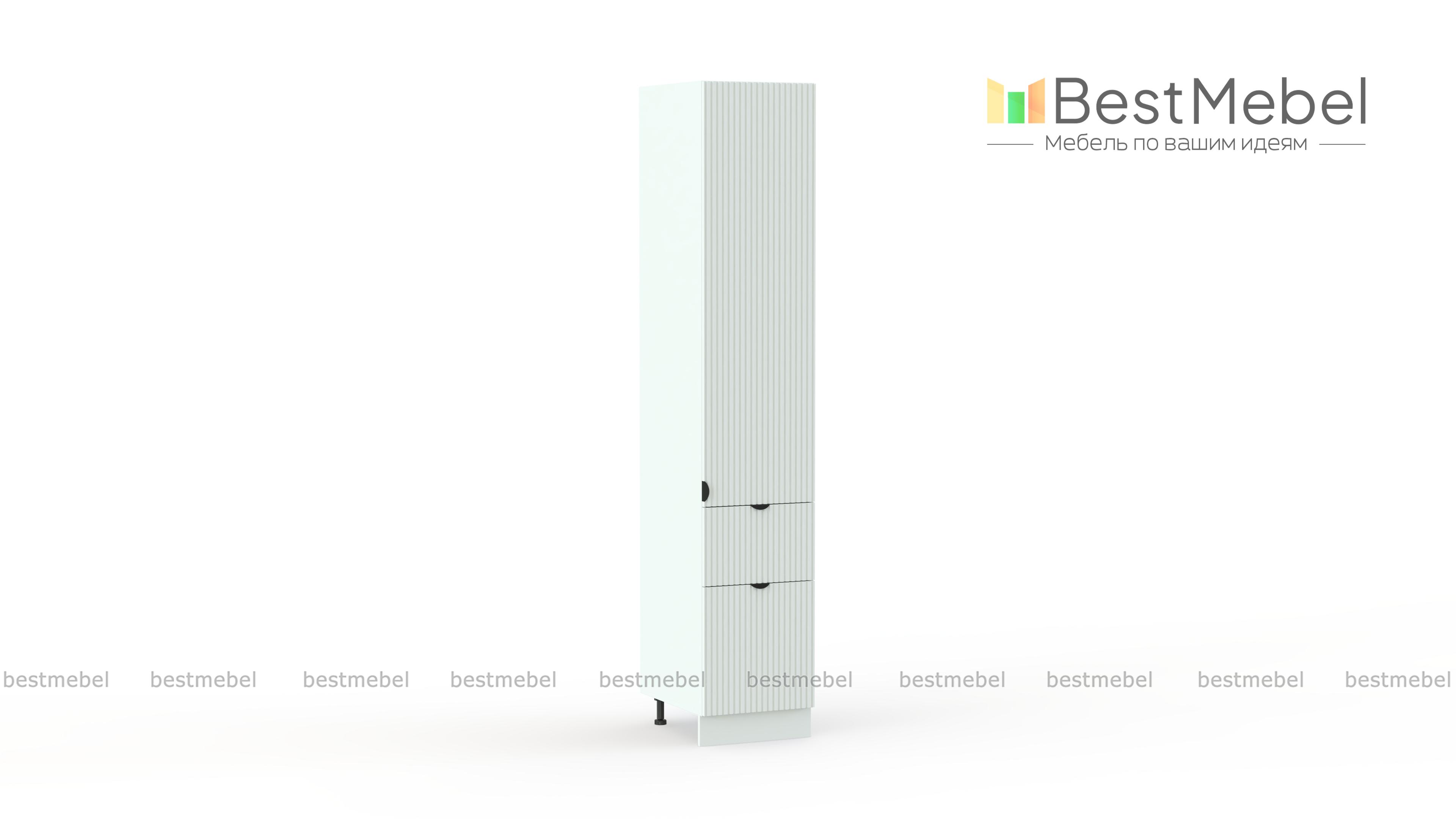 Шкаф пенал с дверцей и 2-мя ящиками Альберт BMS - Фото