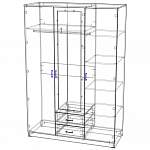 Схема сборки Шкаф распашной Ивушка 5 BMS