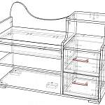 Схема сборки Тумба для обуви Пихта Б - 2 BMS