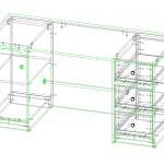 Схема сборки Стол письменный Валенсия-1ДЗШ BMS