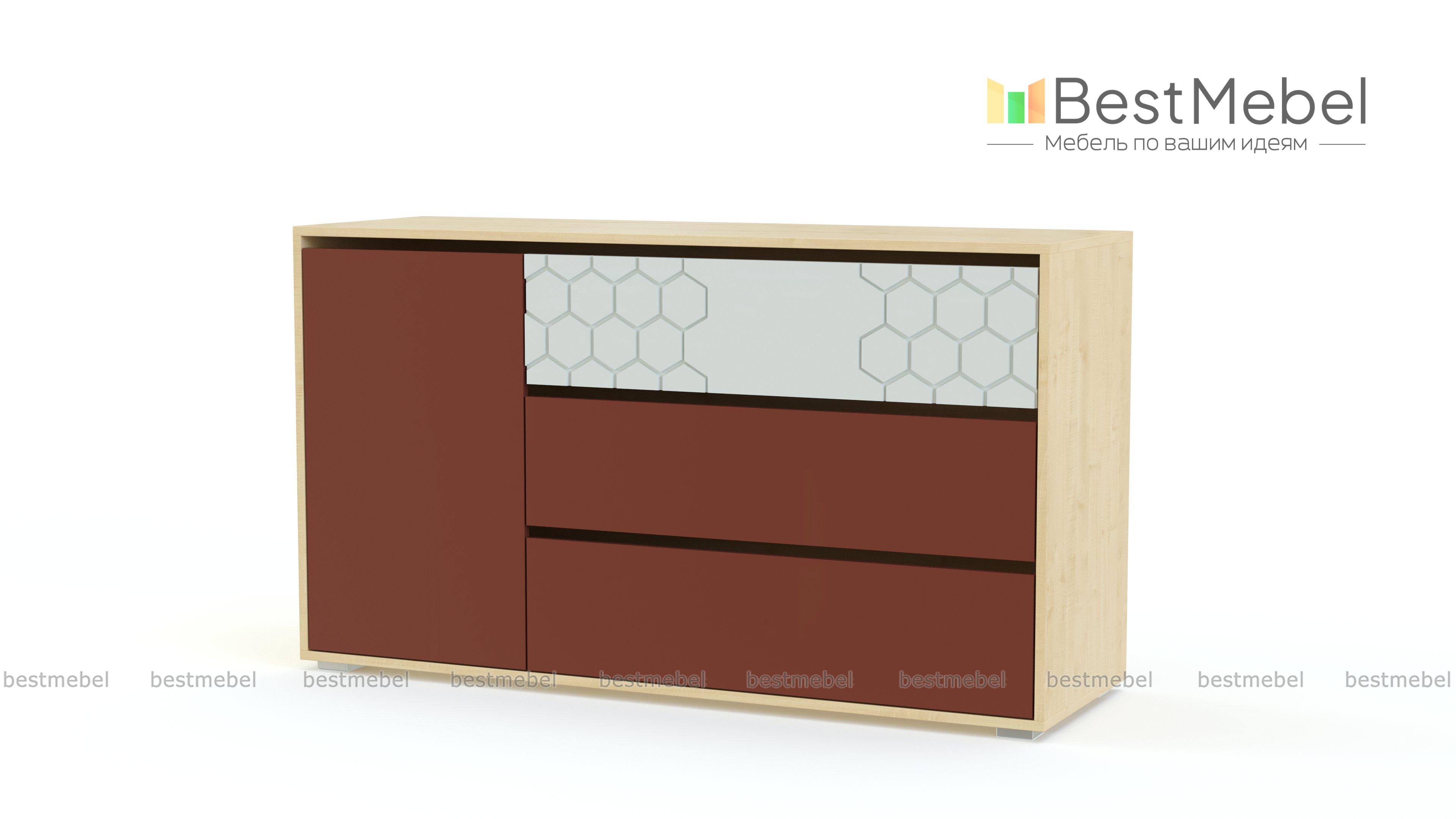 Комод с дверкой и тремя ящиками Мальта BMS - Фото