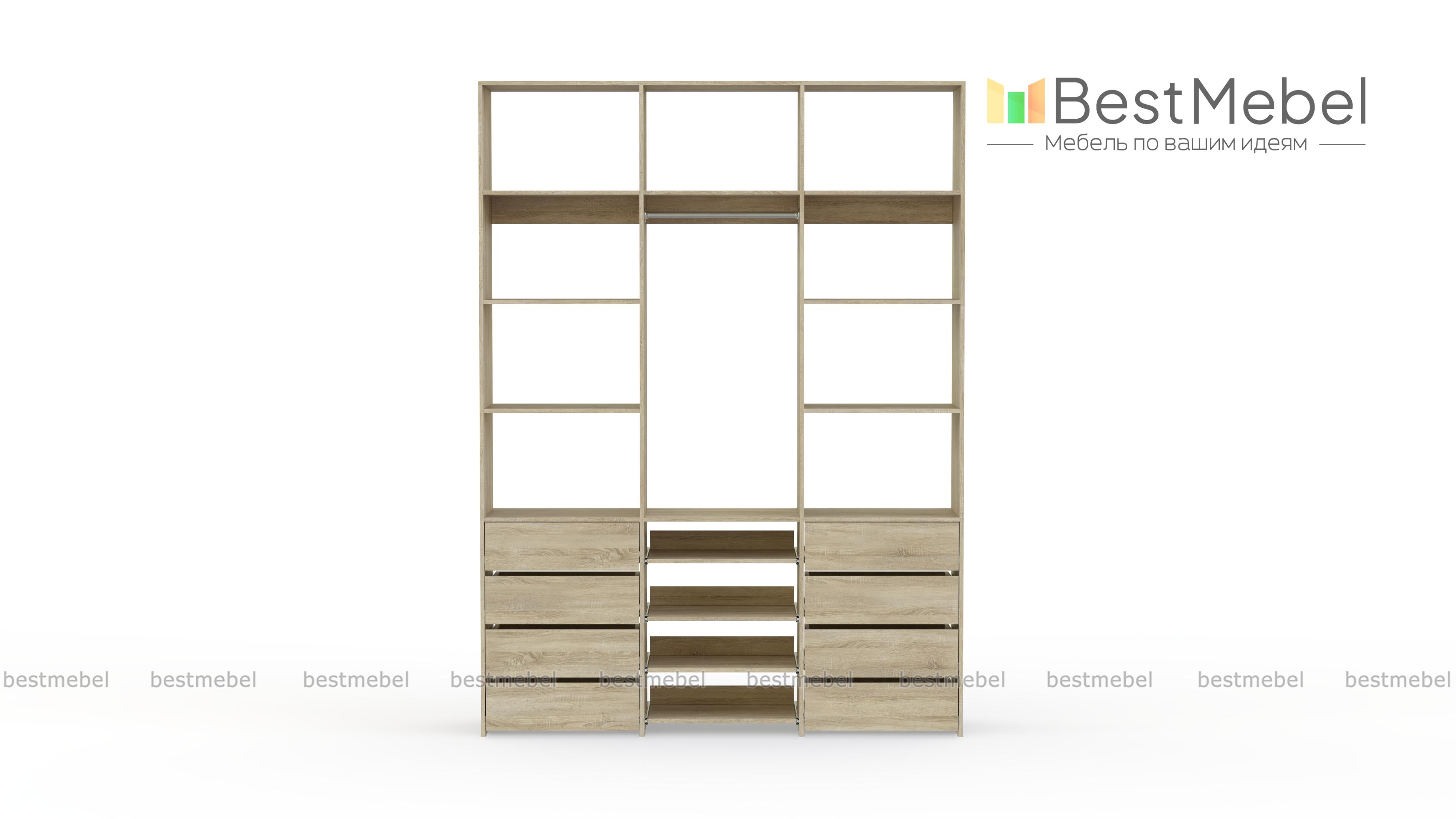 Стеллаж для одежды Мирта 96 BMS - Фото