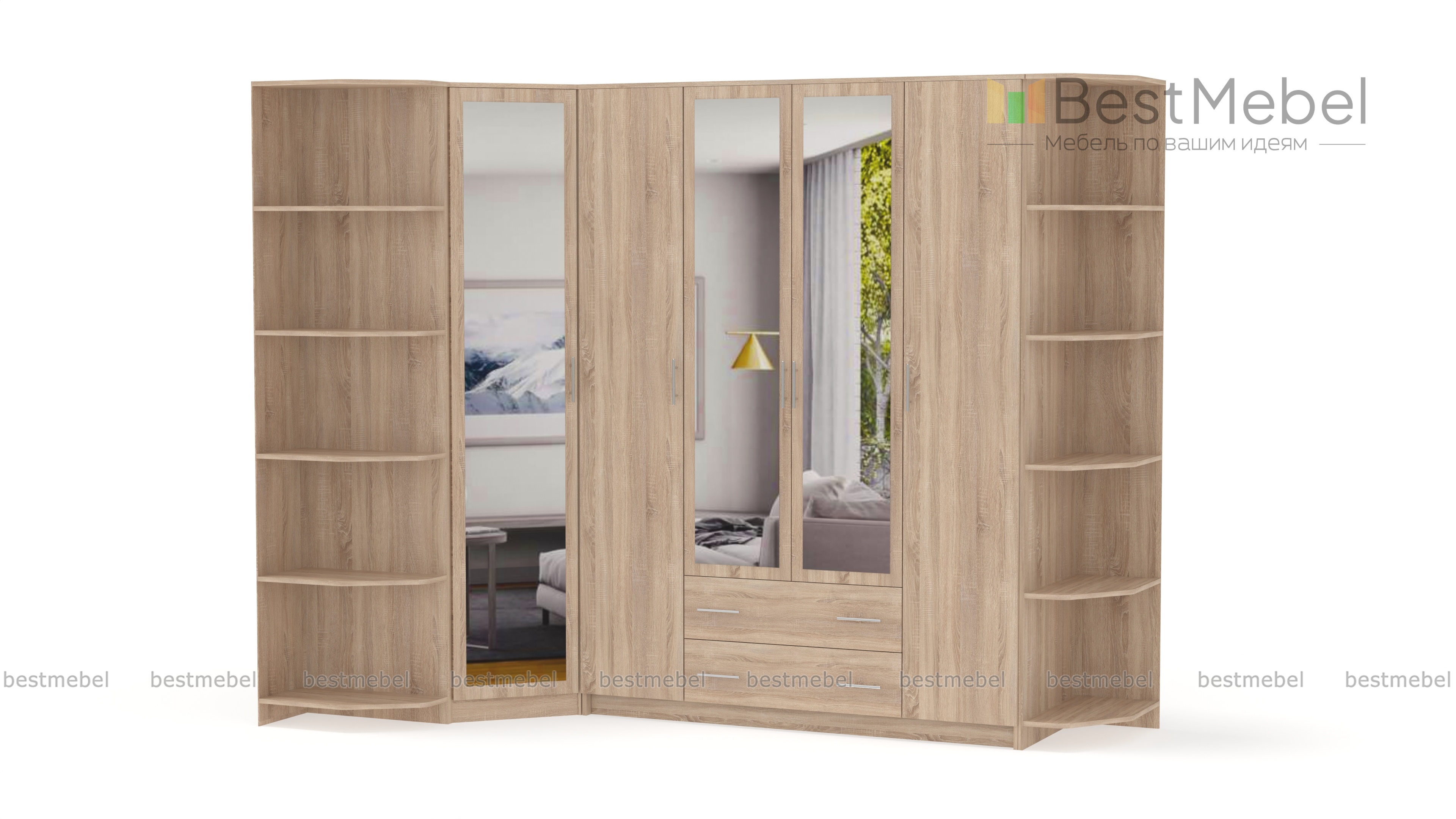 Распашной шкаф набор шкафов НКМ-1 BMS