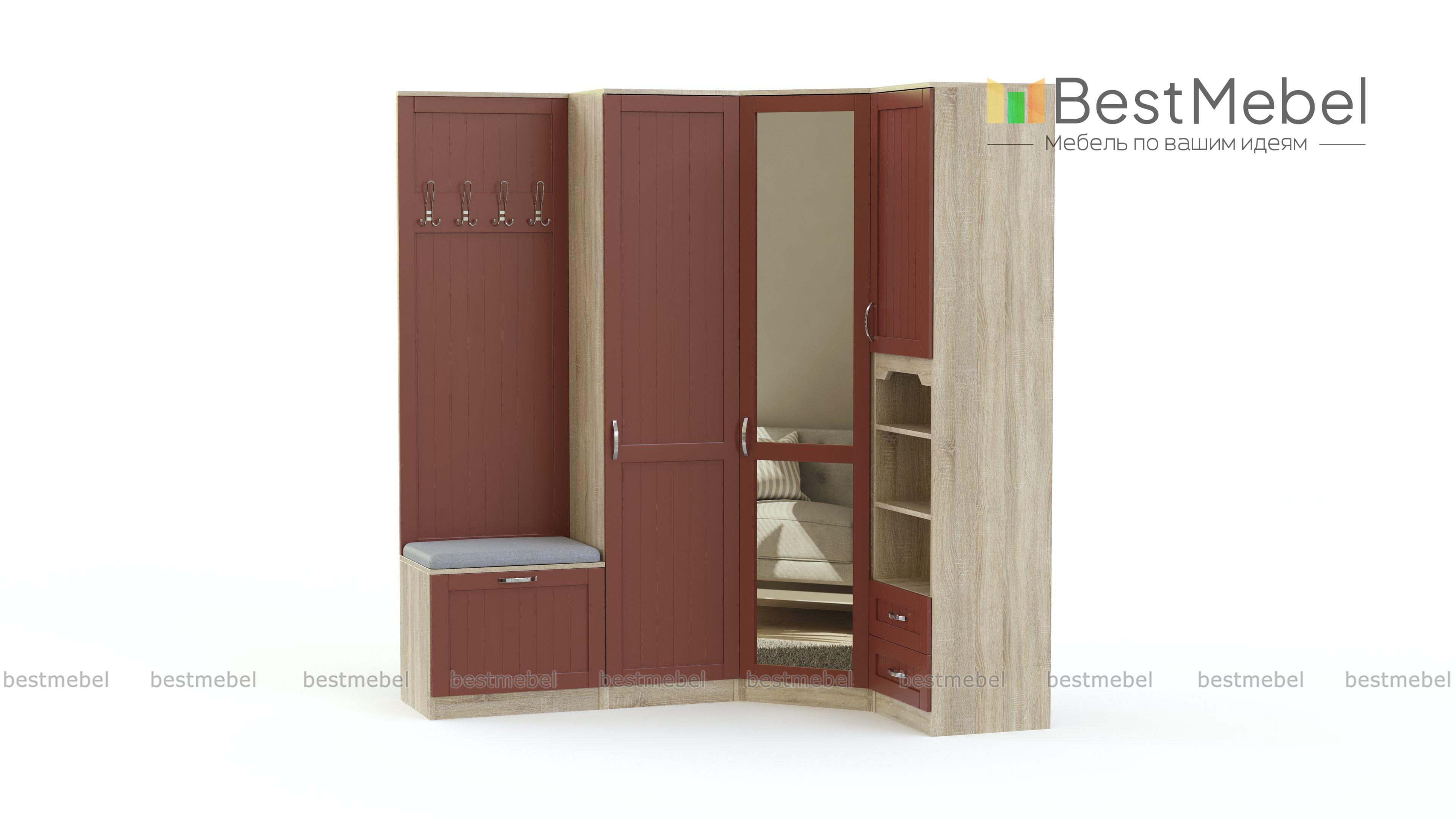 Угловая прихожая Прованс №5 BMS - Фото