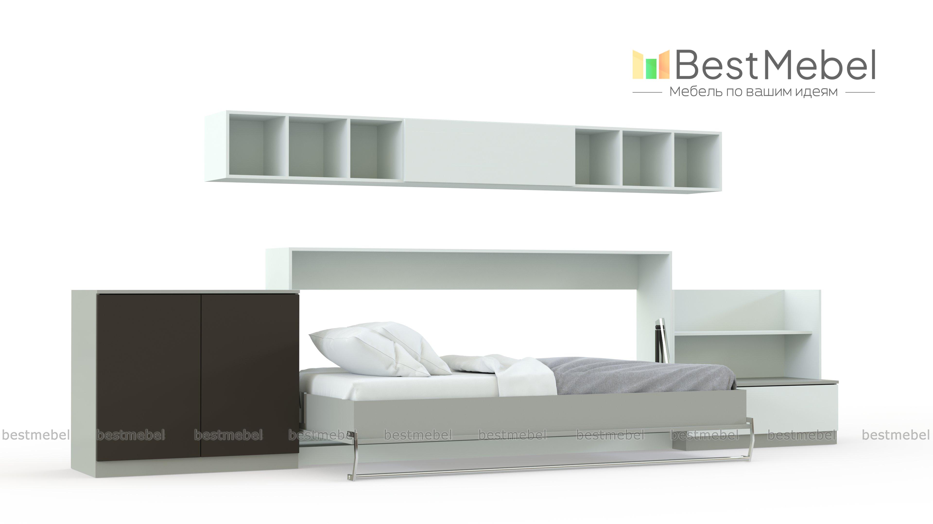 Шкаф-кровать трансформер Элли 9 BMS - Фото