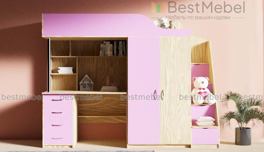 Кровать-чердак с рабочей зоной Мираж К7-4 BMS - Фото