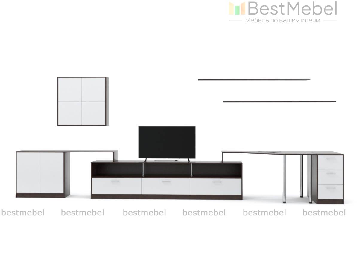 Стенка с рабочим местом Милли BMS - Фото