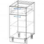 Схема сборки Шкаф нижний с 1-ой дверцей и ящиком Валерий BMS