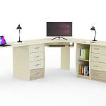 Угловой письменный стол для двоих Нико 88 BMS - Фото 1