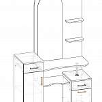 Схема сборки Туалетный столик Камея 4 BMS